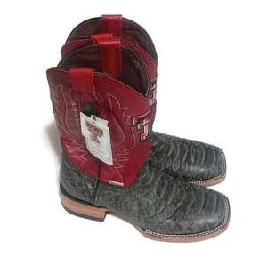 Vaccari Texas Tech Mens 7 1/2 James Alligator Western Leather Cowboy Boots NWT